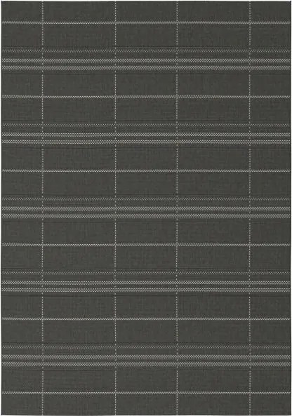 Lapos Kültéri Szőnyeg 140X200 Zsinóros Fekete Sensa