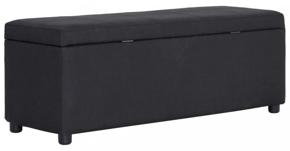 fekete poliészter pad tárolórekesszel 116 cm