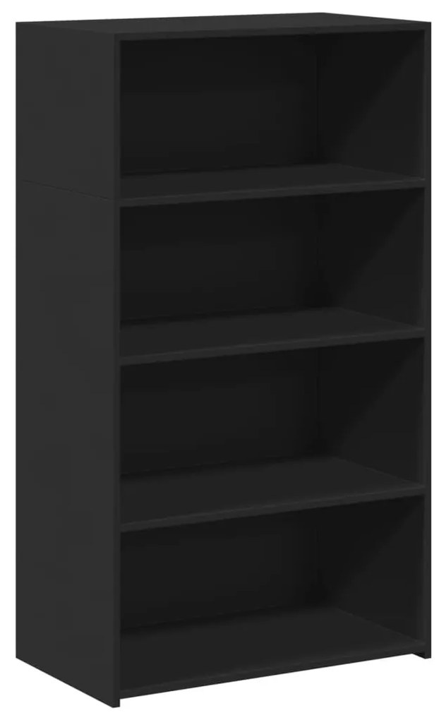 fekete szerelt fa magasszekrény 70 x 41 x 124 cm