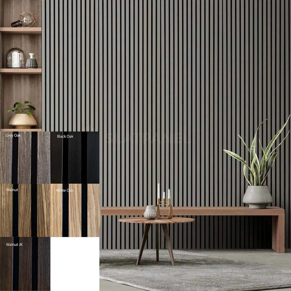 FREJA Zajszigetelő falpanel 100x60x2,2cm. - Egyedi méretre is levágjuk - 200x60x2,2cm , Walnut JK