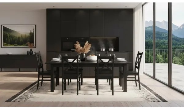 NATE fekete étkezőszék