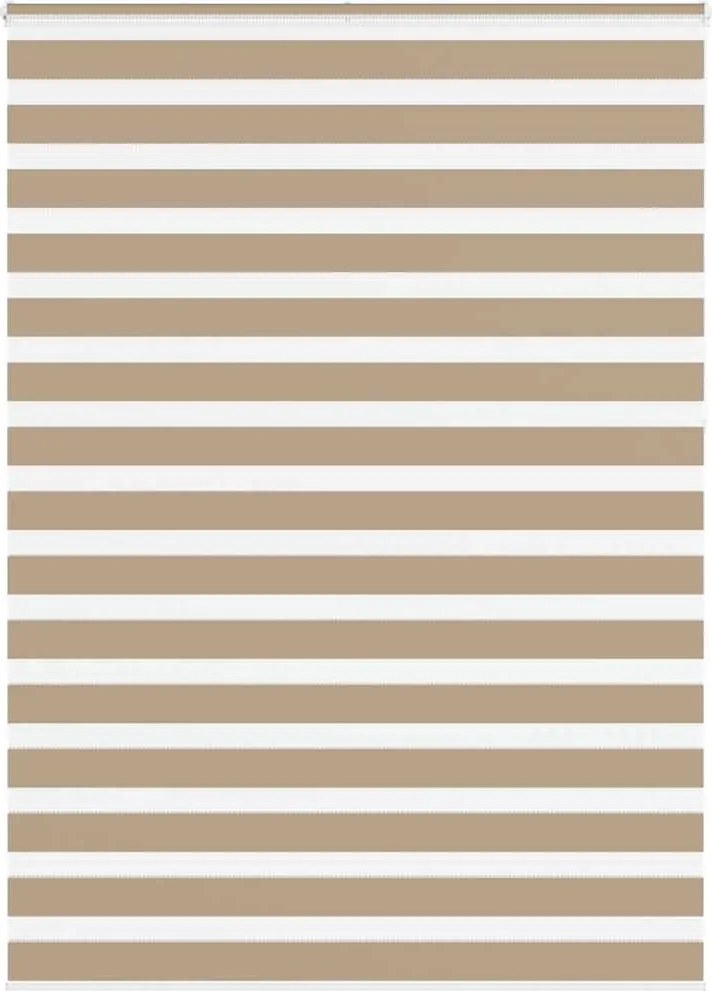 vidaXL zebrafüggönnyel homokbarna szövetszélesség 155,9 cm poliészter