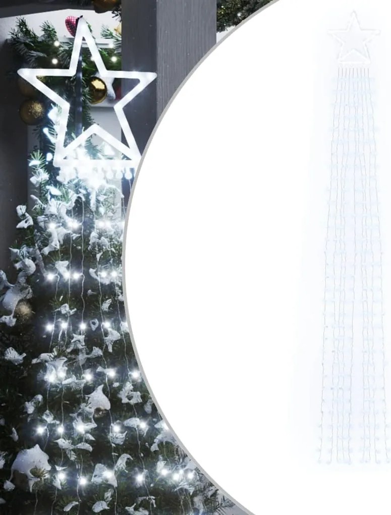 vidaXL hideg fehér 320 LED-es karácsonyfafüzér 375 cm