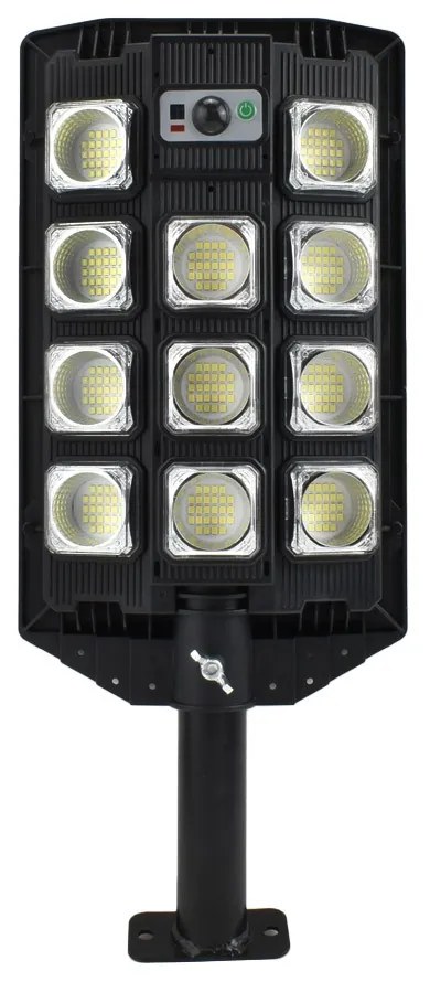 Erős 180W Nagy Fényű 286LED SMD Fehér Fényű Napelemes Világítás Mozgásérzékelővel és Távirányítóval W7101A-4 – fekete