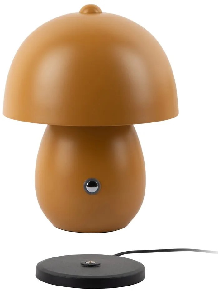 Okkersárga LED asztali lámpa fém búrával (magasság 18 cm) Mono LED – Leitmotiv