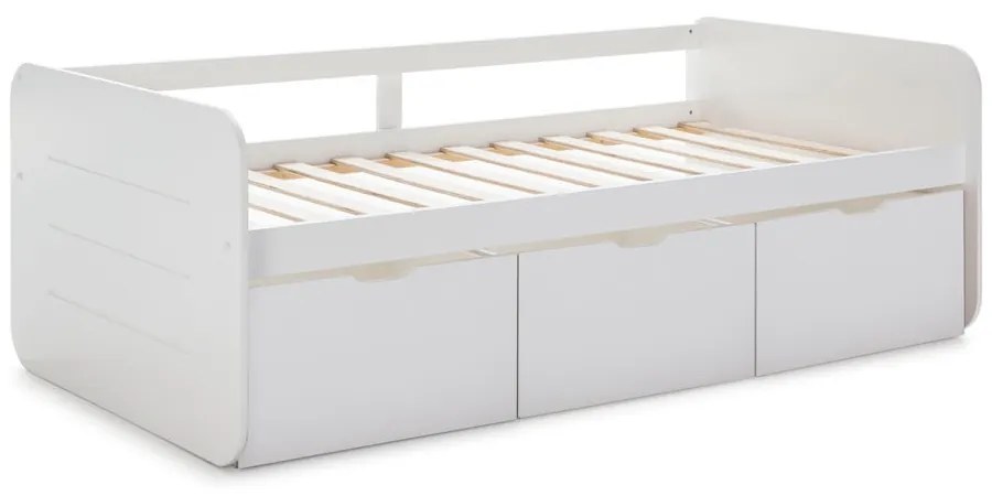 Fehér gyerekágy tárolóhellyel 90x190 cm Abbott – Marckeric