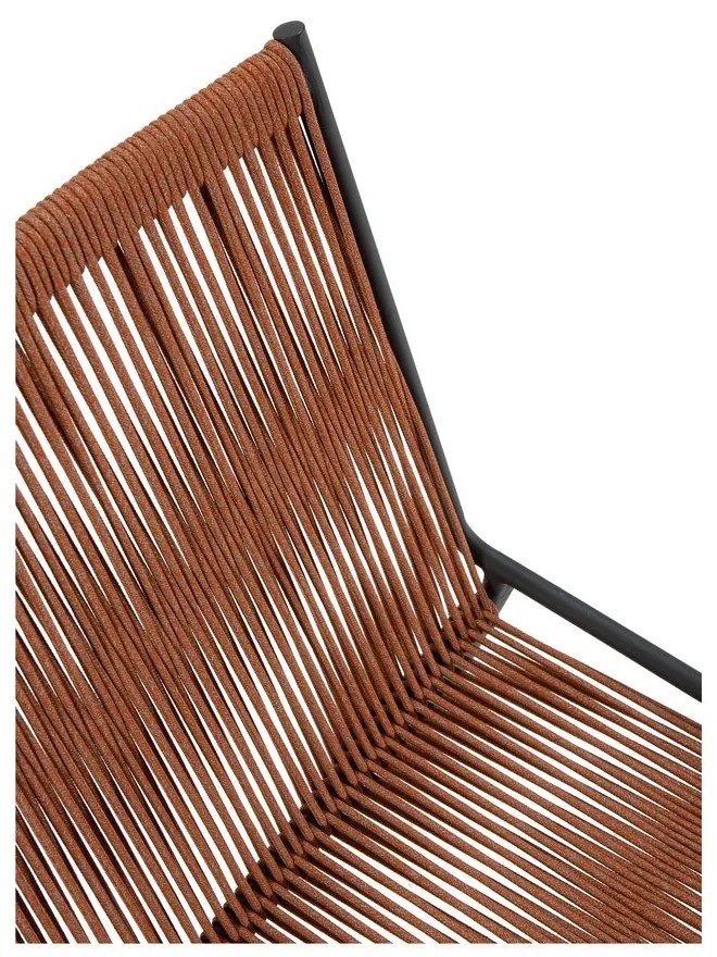 Terrakotta színű fém rakásolható étkezőszék szett 2 db-os Emily – Marckeric