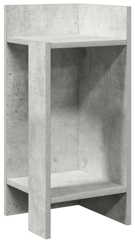 2 db betonszürke kisasztal polccal 25,5 x 27 x 60 cm