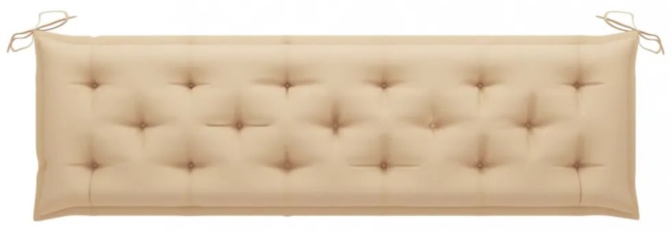 bézs oxford szövet kerti padpárna 180 x (50+50) x 7 cm