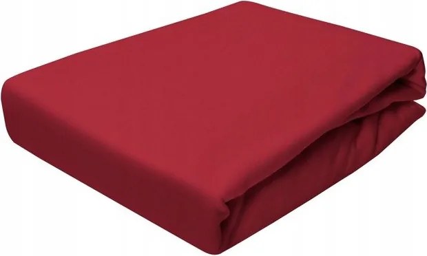 Gumis Jersey Lepedő 160X200 Téglavörös