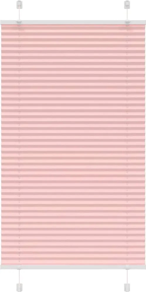 vidaXL pliszírozott redőny rózsaszín 70x150 cm szövetszélesség 69,4 cm