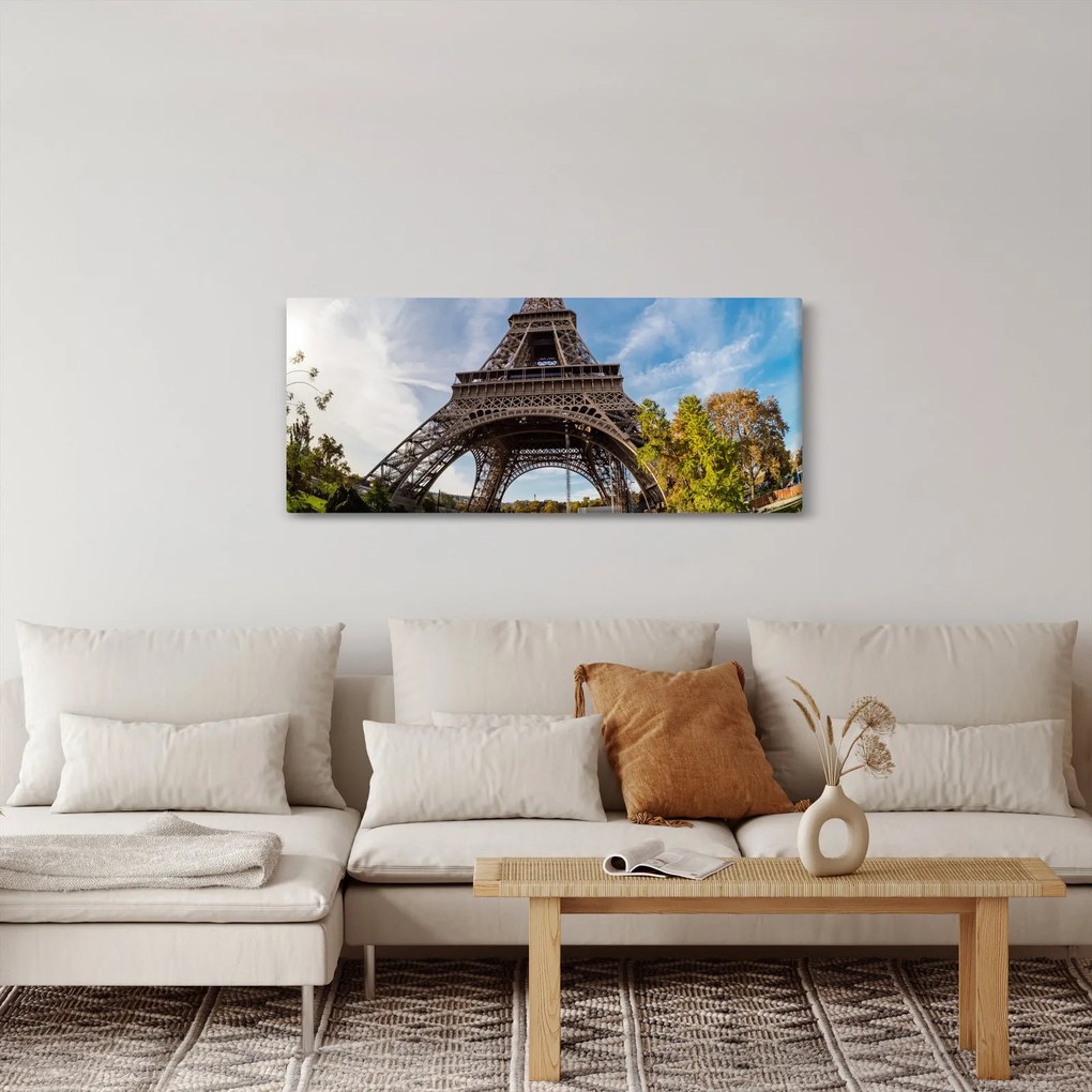 Kép - Eiffel-torony színes (120x50 cm)