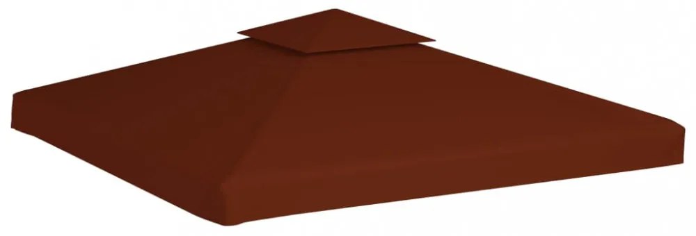 terrakotta kétszintes pavilon tetőponyva 310 g/m² 3 x 3 m