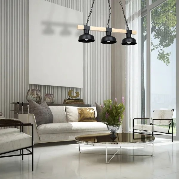 Csillár láncon FARO 3xE27/60W/230V