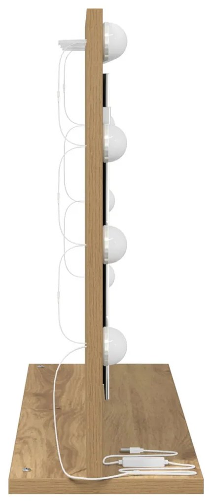 Pipere Tükör Kézműves tölgy MDF 60 x 45 x 18 cm Pipere Tükör