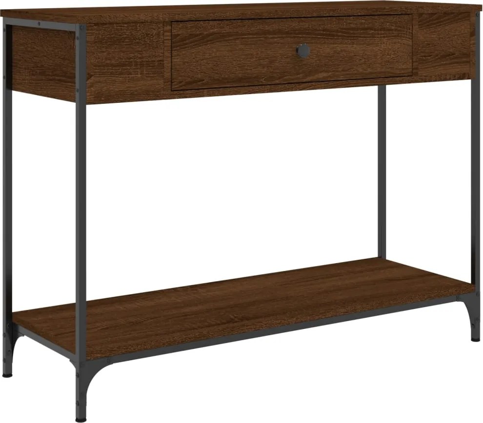 vidaXL barna tölgyszínű szerelt fa tálalóasztal 100 x 34,5 x 75 cm