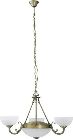 Rabalux csillár e27 2x60w, e14 3x40w bronz/fehér alabástrom üveg marlene