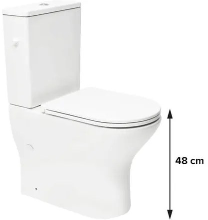 Kombinált WC SAT Brevis fehér fényes felülettel vario lefolyó SATBRE033RREXVPP