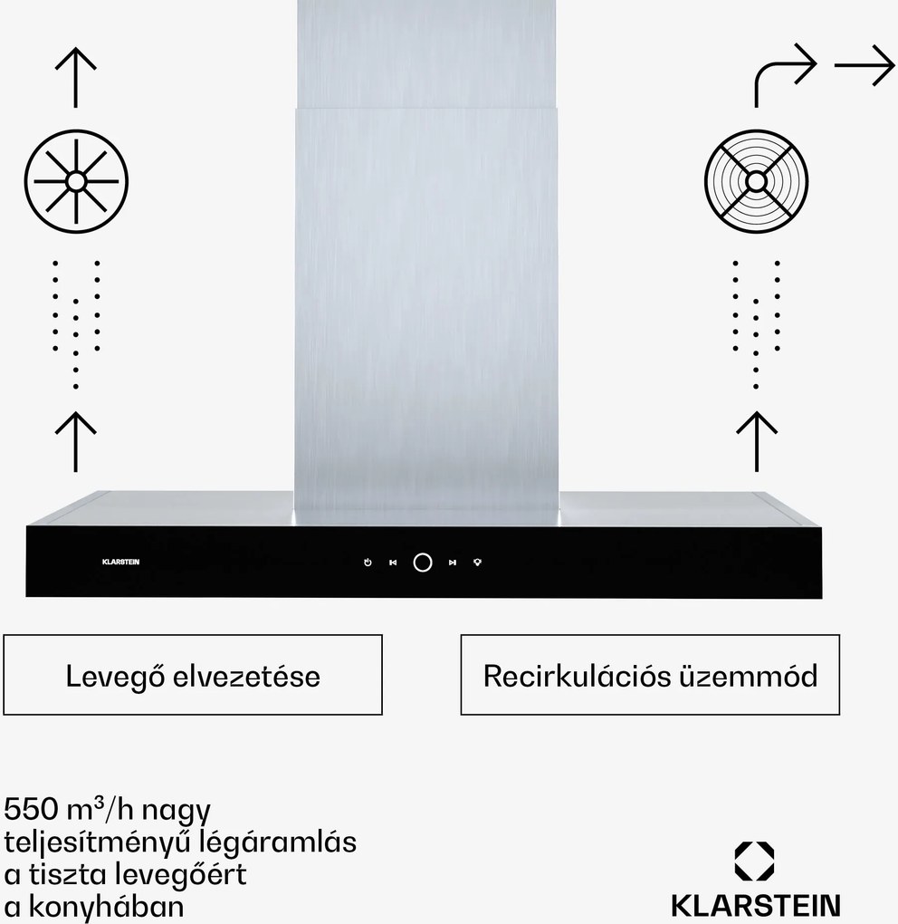 Klarstein SmartEdge páraelszívó, WiFi, csendes, erőteljes, LED, 550 m³/h, EEK A+