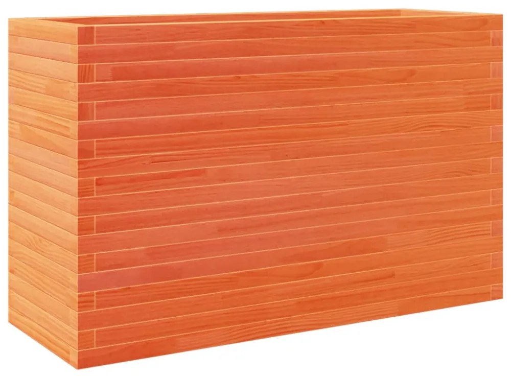 viaszbarna tömör fenyőfa kerti virágtartó 110 x 40 x 68,5 cm