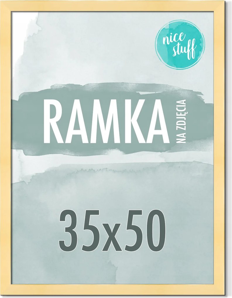 Képkeret 35x50 B3 Arany Képkeret Fotó 50x35 Mdf Arany