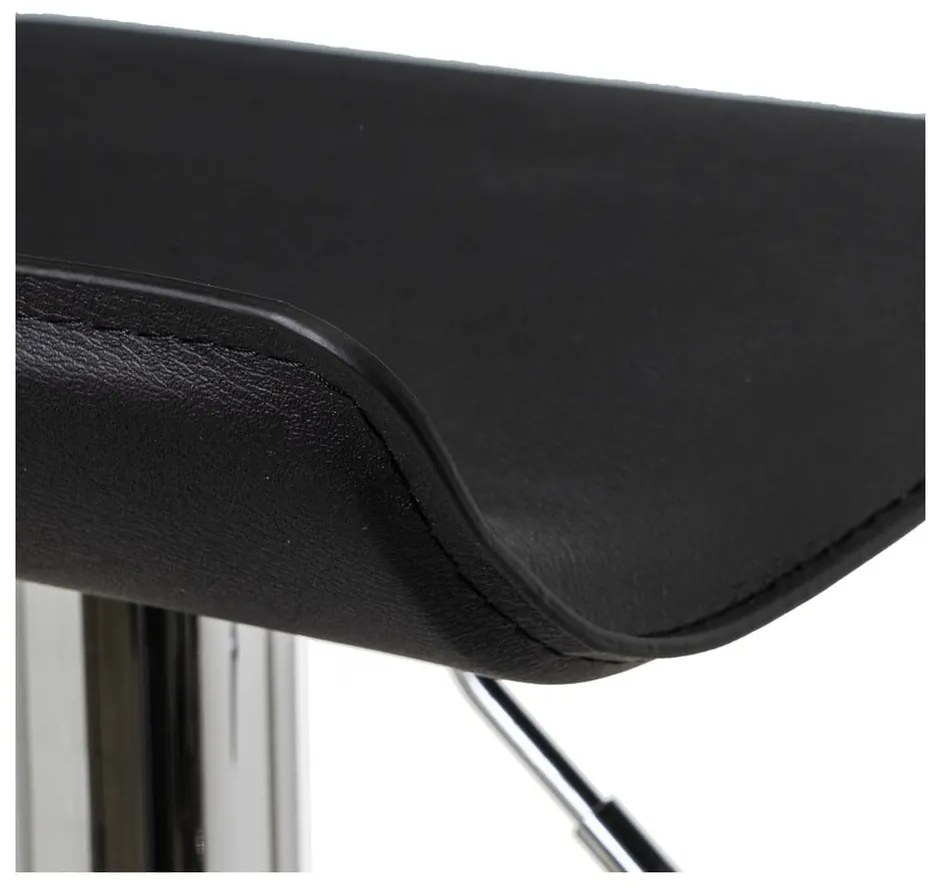 Fekete kárpitozott állítható magasságú bárszék szett 2 db-os (ülésmagasság 63 cm) – Casa Selección