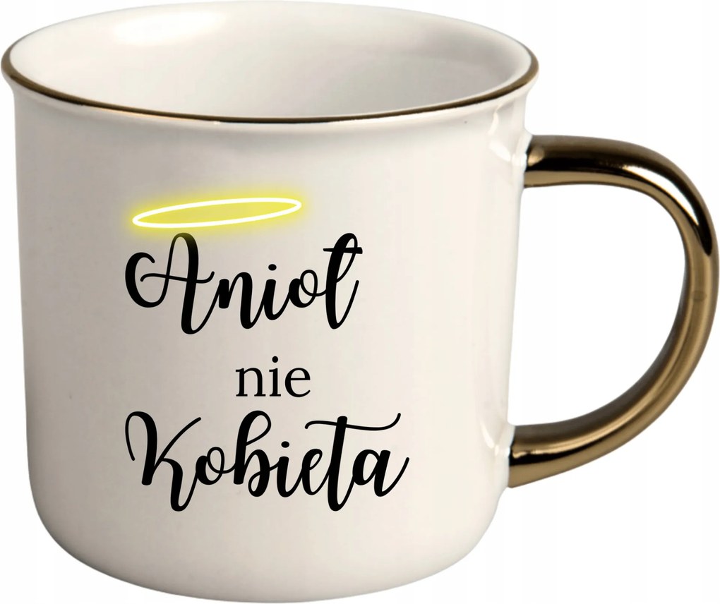 Bögre Fehér Arany Rant Ajándék Vicces Nőnap Angyal Nem Nő