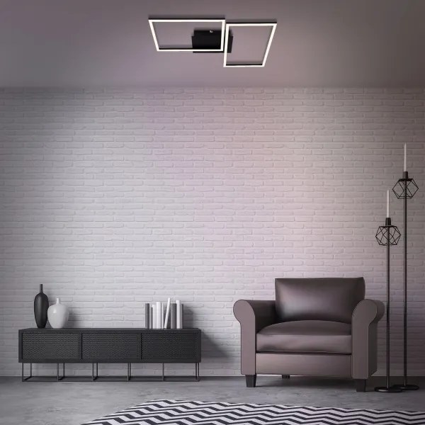 Briloner 3149-018 - LED Dimmelhető felületre szerelhető csillár FRAME 2xLED/15W/230V + távirányító