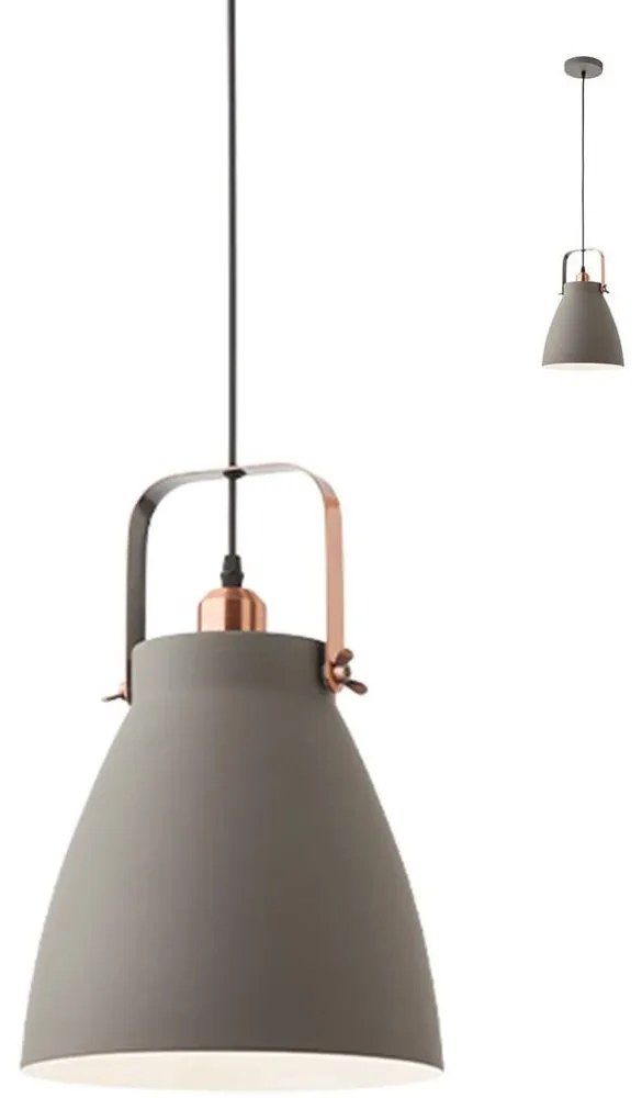 Redo 01-1275 - Csillár zsinóron ARNE 1xE27/42W/230V szürke