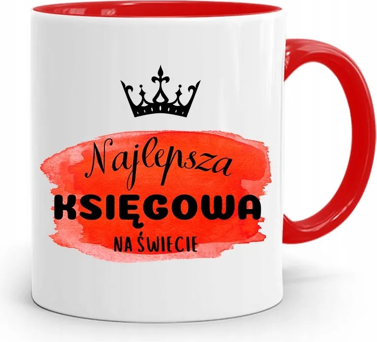 Piros Bögre Ajándék Könyvelőnek, fényképes nyomattal