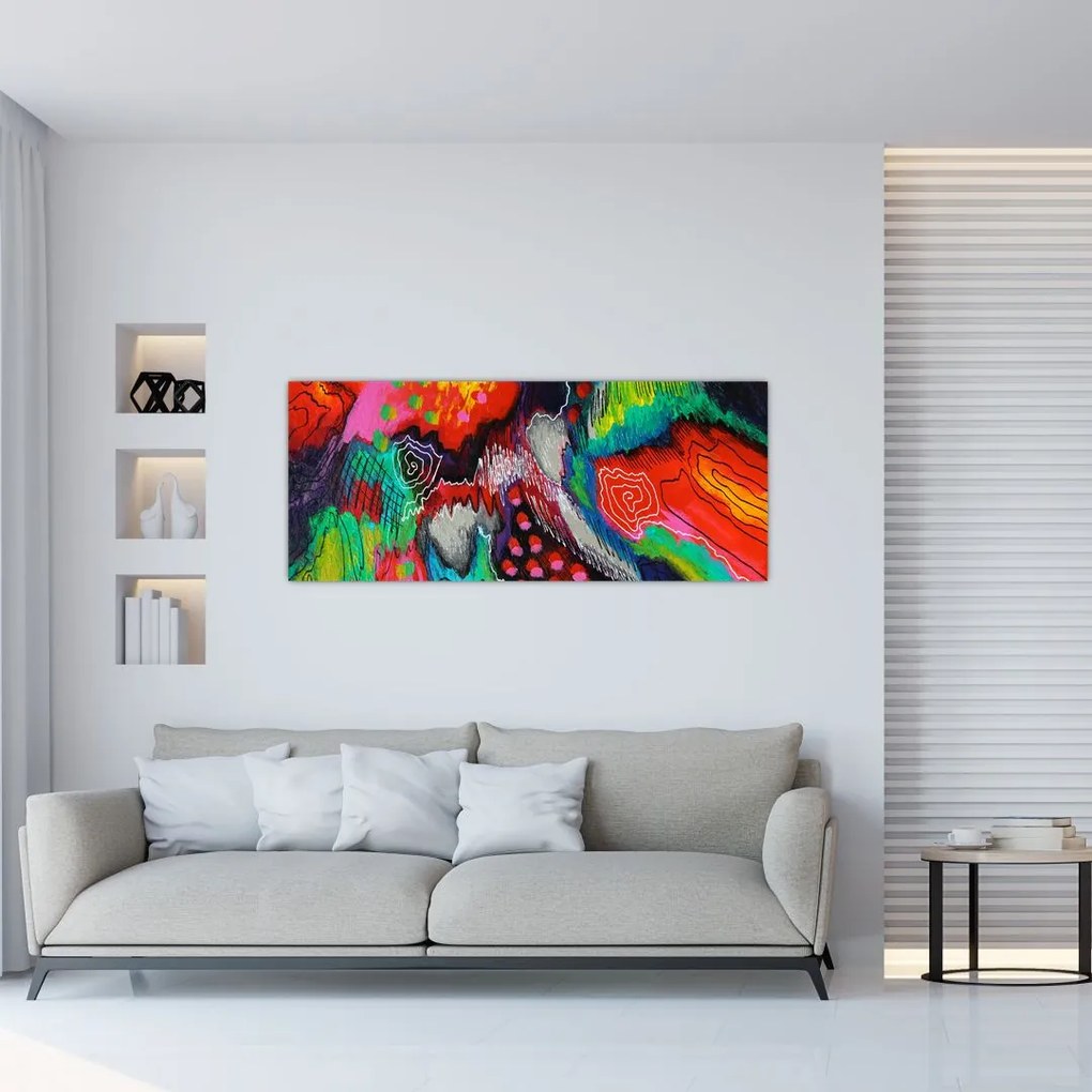 Absztrakt kép - színek (120x50 cm)