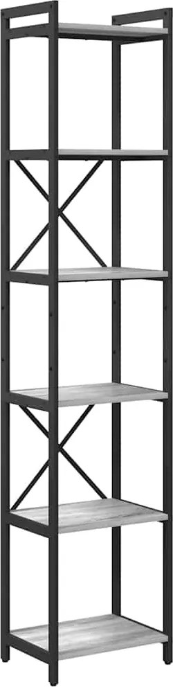 vidaXL Könyvespolc Szürke sonoma 40 x 30 x 189,5 cm Faanyag