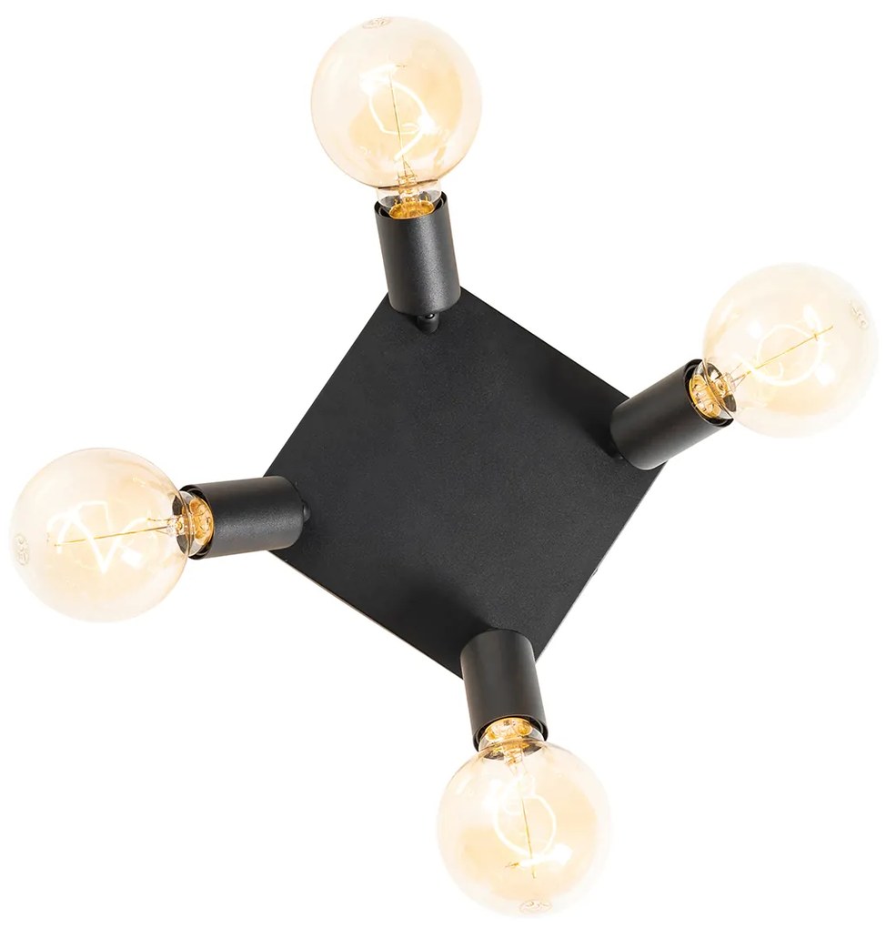 Modern fekete négylámpás spotlámpa - Facil