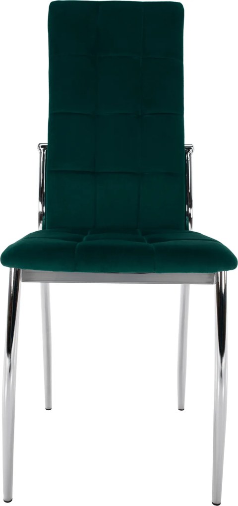 Szék, smaragd Velvet szövet/fém, ADORA NEW