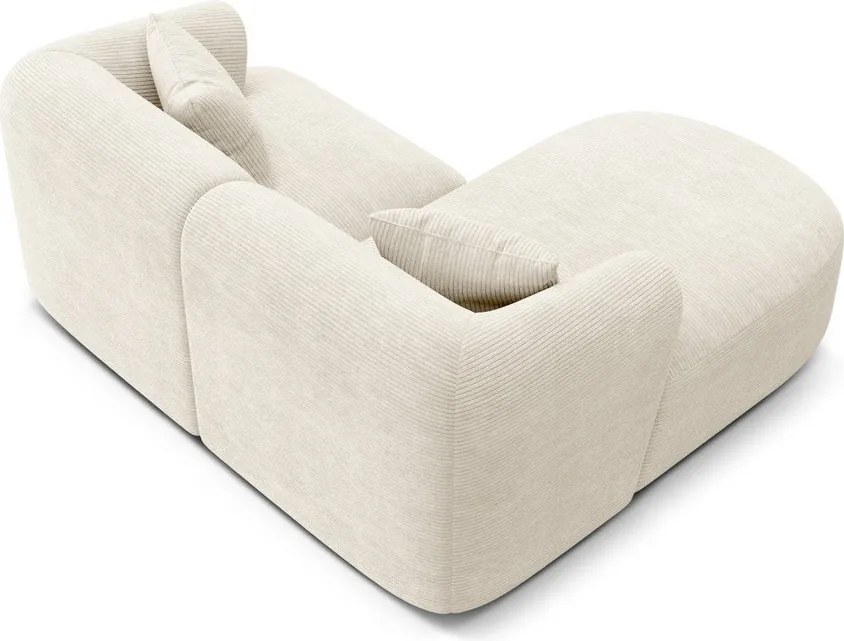 Bézs kordbársony sarokkanapé (bal oldali-heverő résszel) Campi – Cosmopolitan Design