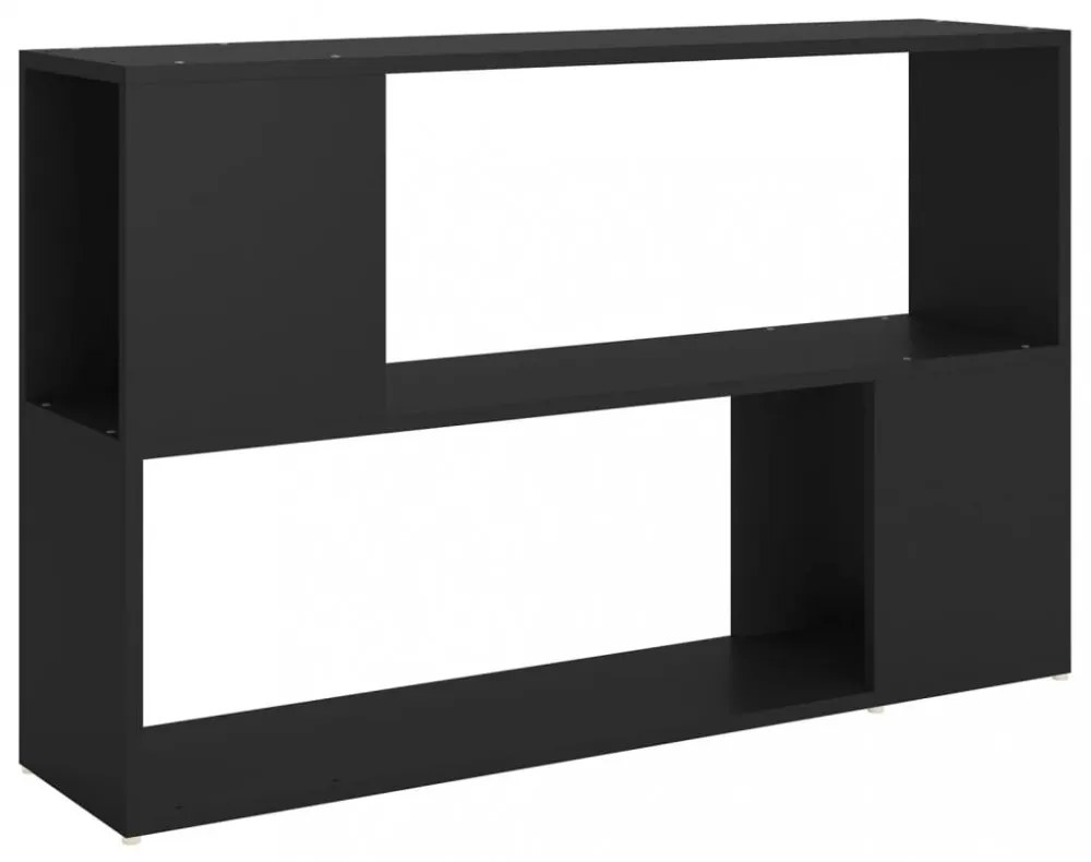 fekete szerelt fa könyvszekrény 100 x 24 x 63 cm
