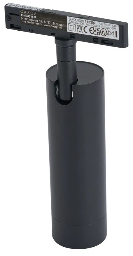 Modern fekete spotlámpa 1 fázisú sínrendszerhez GU10 35mm - Slimline Uzzy