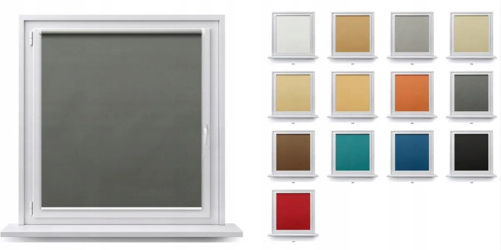 Sötétítő Roló Blackout Silver Termo 63x150CM Méretre Különböző Színekben