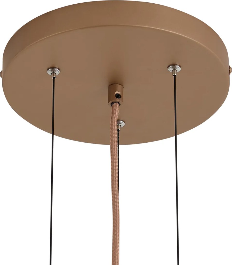 Retro függőlámpa sötét bronz borostyánszínű üveggel - Barb