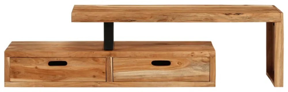 tömör akácfa TV-állvány (118-200) x 30 x 40 cm