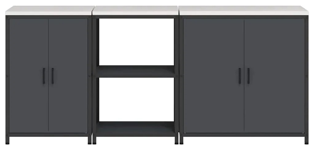Konyhai Tároló Készlet Egyéb 3 pcs Antracit 210 x 50 x 92 cm