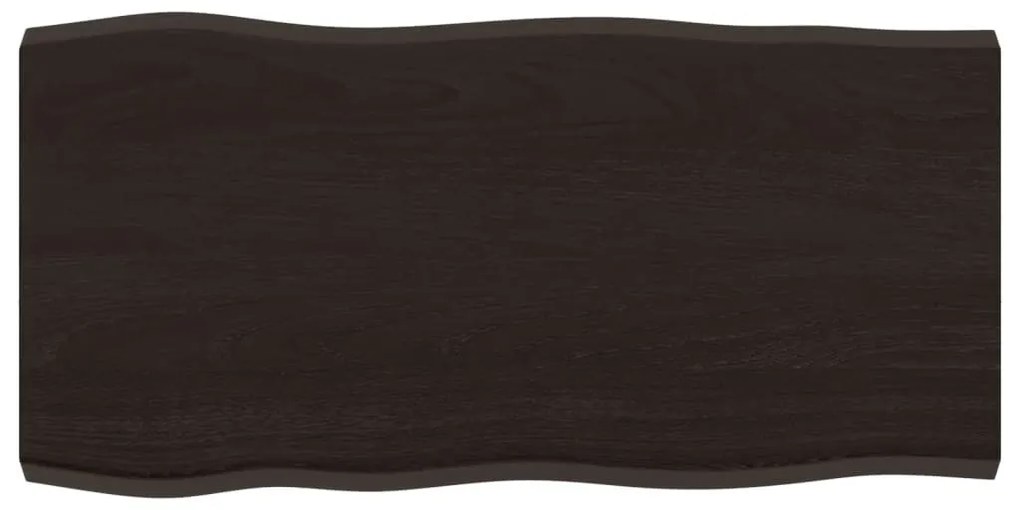 sötétbarna kezelt tömör asztallap 80x40x(2-4) cm