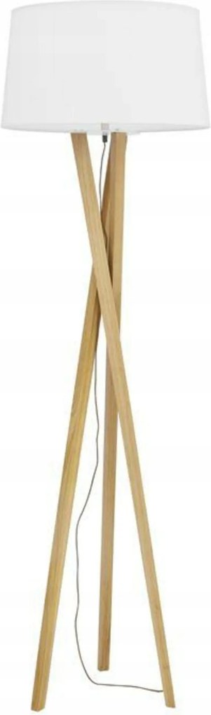 Nova Luce állólámpa Salino ernyő elefántcsont fehér barna kábel natúr