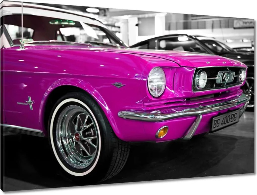 Vászonkép 90x60 Rózsaszín Ford Mustang