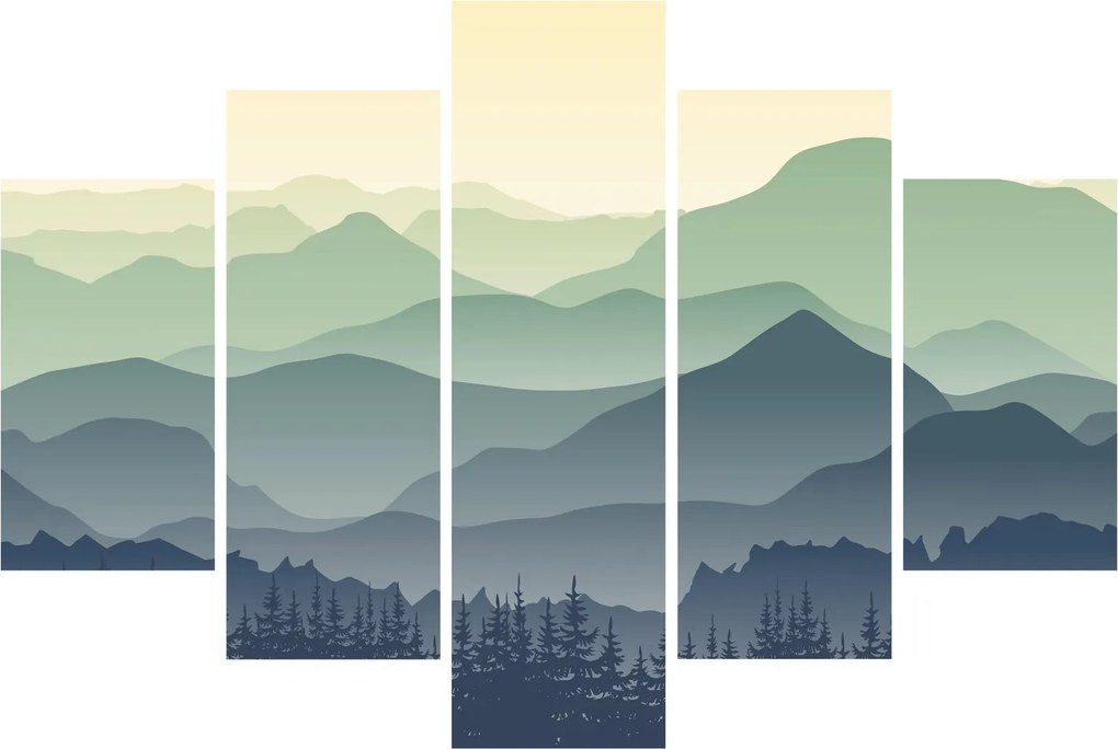 Kép - Forest Mountain (150x105 cm)