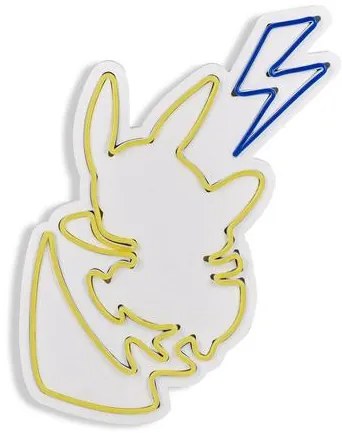 Műanyag LED-es fali dekoráció, Pikachu - Sárga Blue