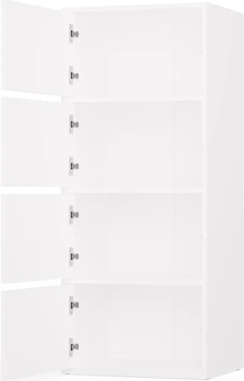 ALMA (4 polcos) komód, 50x119x40 cm, fehér