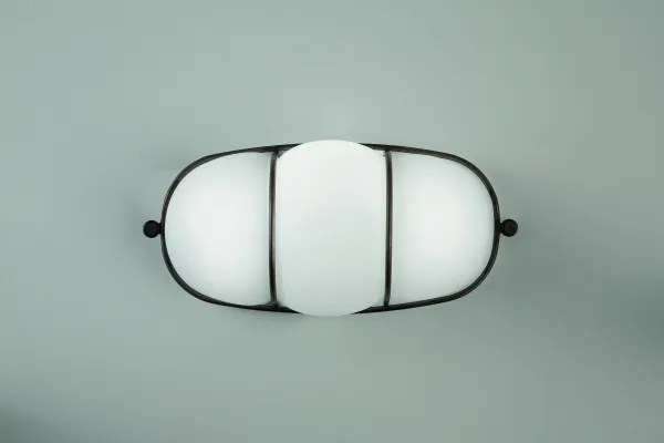 SIRU - Fali lámpa CAGE 1xGX53/10W/230V 22 cm fekete/fehér Velencei üveg