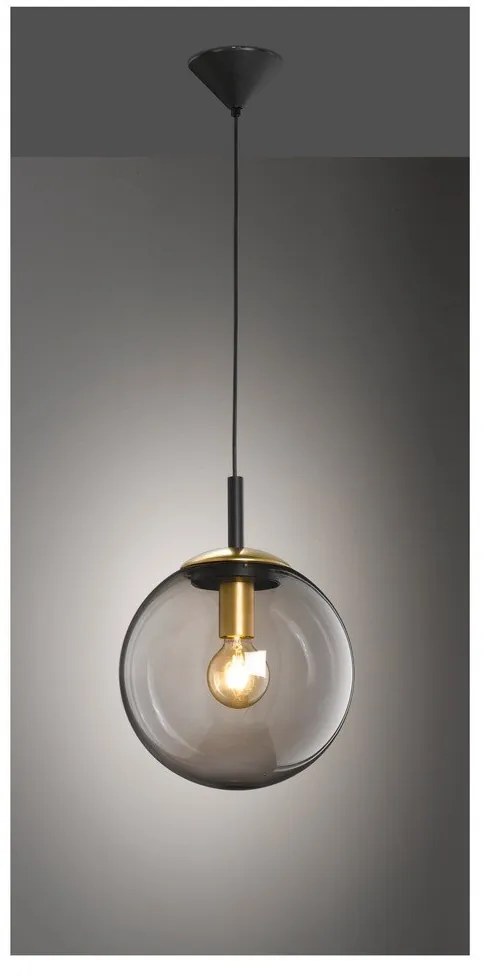 Fekete függőlámpa üveg búrával Dini – Fischer &amp; Honsel