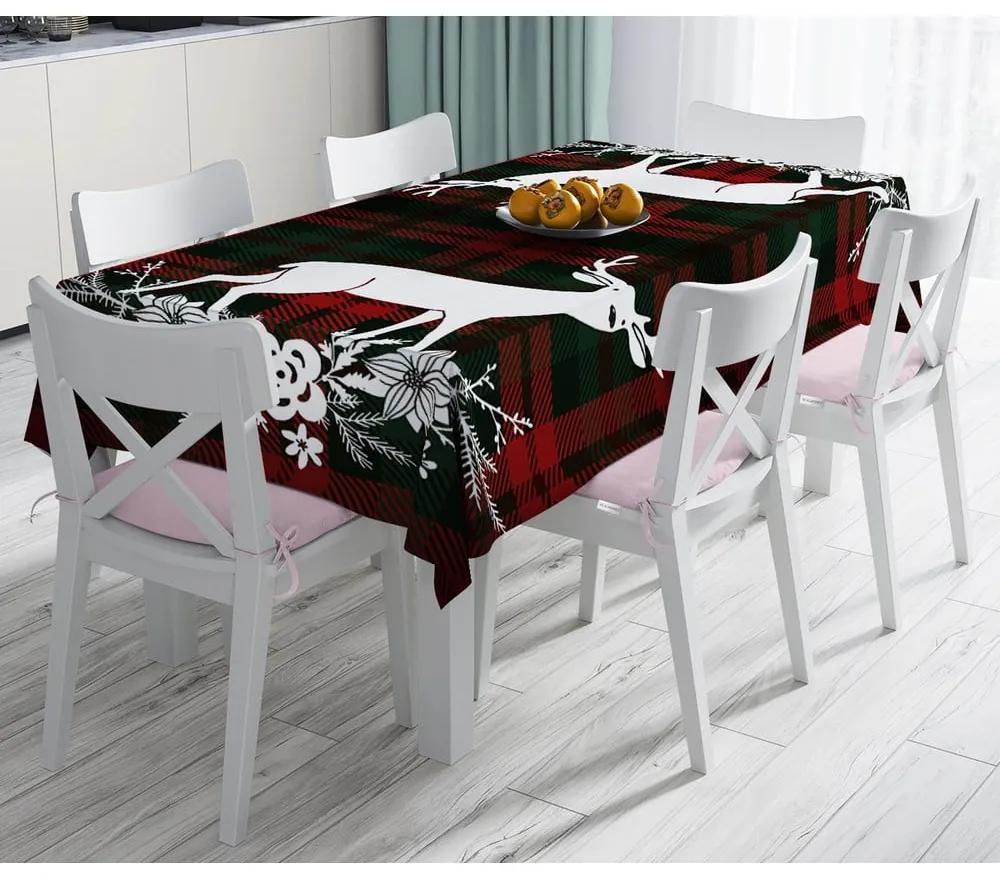 Tartan karácsonyi pamutkeverék asztalterítő, 140 x 180 cm - Minimalist Cushion Covers